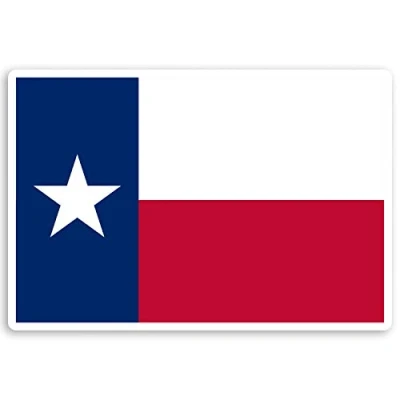 Image of 2 x 10cm Texas US State Flag Vinyl Stickers America USA Luggage Sticker #30254 (10cm Wide)