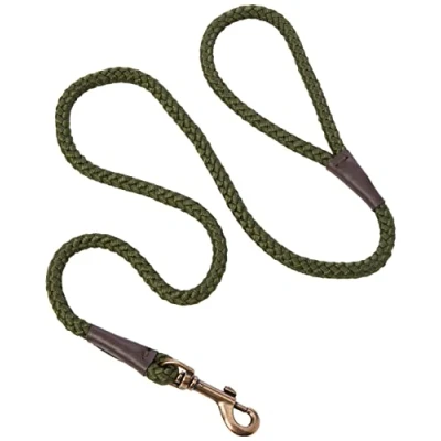 Image of Ancol Heritage Nylon Rope Lead Green 1.07m X10mm Sz 1 3