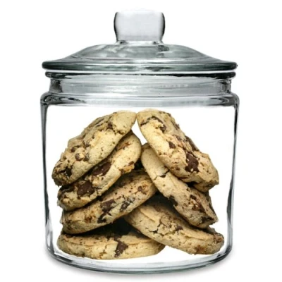 Image of Utopia Tableware Biscotti Small 0.9ltr Food Storage, Glass, Push Top Jar, 0.9