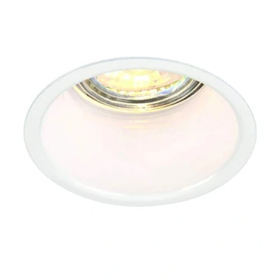 Image of Saxby Peake 50W Gloss White Steel Recessed Anti Glare GU10 Commercial Downlight