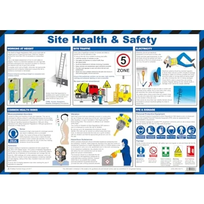 Image of Safety First Aid Group Laminated Site Health and Poster