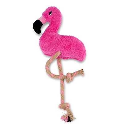 Image of Beco Recycled Soft Dog Toy, Fernando the Flamingo Medium,Pink