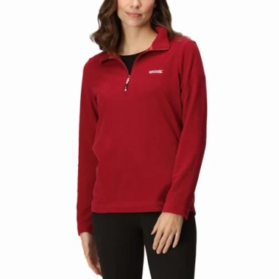 Image of Regatta Womens Sweethart 1/2 Zip Fleece Pullover Rumba Red 26 UK
