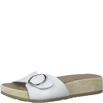 Image of Tamaris Comfort Women&#039;s 8 87100 20 108 Mules, White Nappa, 6.5 UK