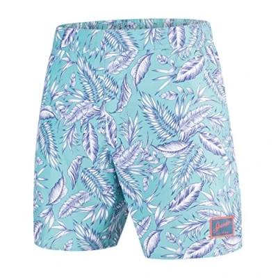 Image of Speedo Vintage Printed Swim Shorts Dream Fuse Nile Blue/Black, 2X Large