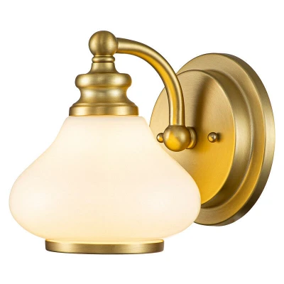Image of Hinkley Ainsley Wall Lamp Brushed Brass, IP44