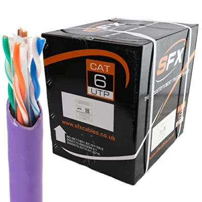 Image of kenable Low Smoke CAT6 LSZH LSOH UTP COPPER Ethernet Network Cable Reel 305m [305 metres]