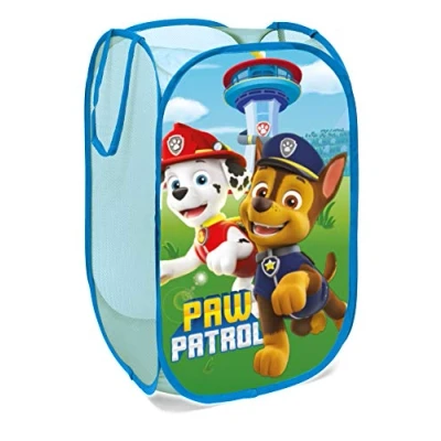 Image of Paw Patrol Superdiver Children&#039;s Foldable Cloth Basket with Handles I Organizer Cube for clothes and toys (23x14x14 inches) Container Baby Bedroom Hamper