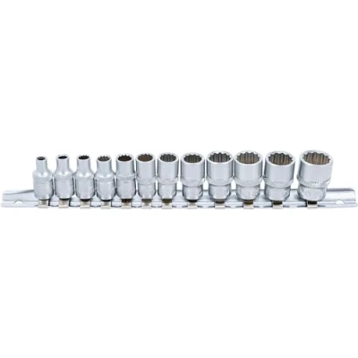 Image of BGS 2755 Socket Set, 12 point 6.3 mm (1/4&quot;) Drive Inch Sizes pcs.
