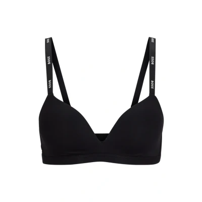 Image of BOSS Triangle Padded Tshirt bra, Women&#039;s, Size: Small, Black