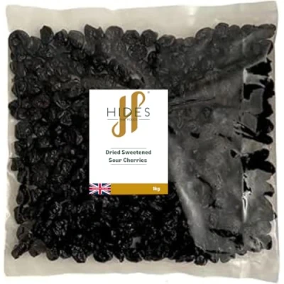Image of Hides Fine Foods Dried Sweetened Sour Cherries 1kg Suitable for Vegetarians Baking Granola Breakfast Muffins Snacking Desserts Rich in Antioxidants and Nutrients.
