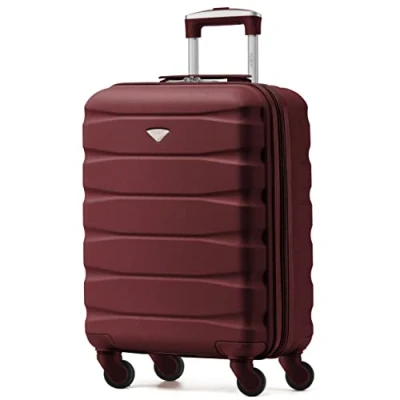 Image of Flight Knight Lightweight 4 Wheel ABS Hard Case Suitcases Cabin Carry On Hand Luggage Approved for Over 60 Airlines Including easyJet, Jet2 &amp; Maximum Size Ryanair (Priority) 55x40x20cm