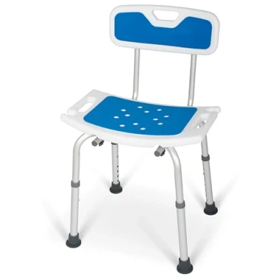 Image of Dunimed Shower Chair With Backrest Back and Seat Cushion