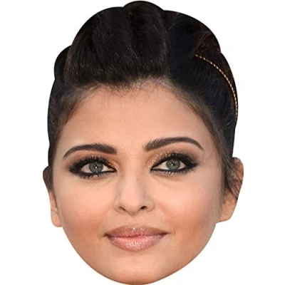 Image of FoxyPrinting Aishwarya Rai Bachan Bollywood Celebrity Cardboard Party Face Mask Fancy Dress