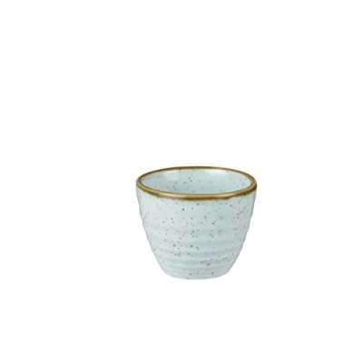 Image of Churchill Stonecast Round Dip Pots Duck Egg Ripple 57ml (Pack of 12) [HC826]