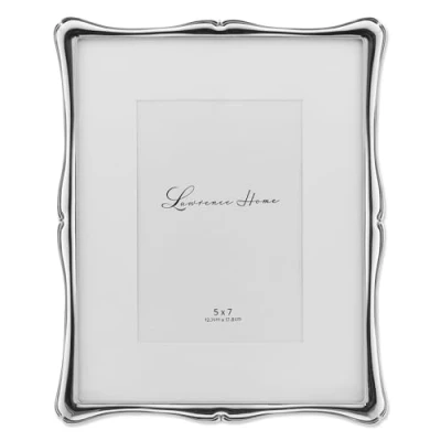 Image of Lawrence Frames 710280 5 by 7 Inch Silver Metal Romance Picture Frame, Matted, 8x10