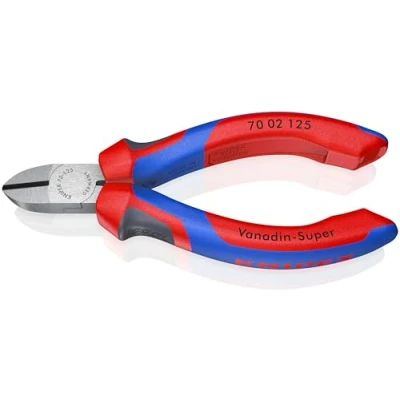 Image of KNIPEX Diagonal Cutter, Self Service Packs, 125 mm, Chrome Vanadium Steel, Soft Wire(Copper) Hard Wire(Steel Wire), Precision Cutting, 70 02 SB