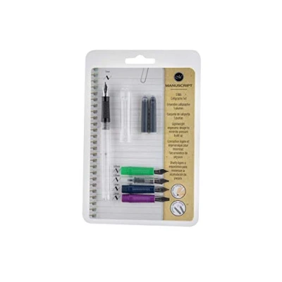 Image of Manuscript 5 Nib Calligraphy Set Dodec Fountain Pen, Sections, 2 Ink cartridges, Ideal for Those Starting Their Journey &amp; Looking to Expand Skills