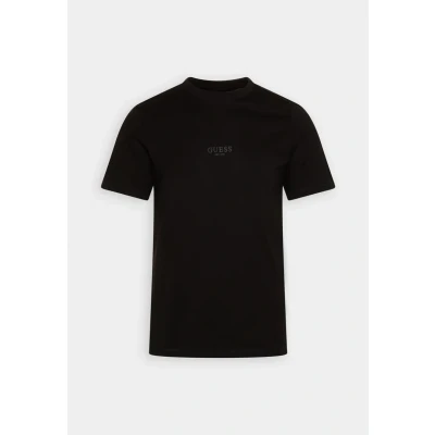 Image of Guess AIDY men&#039;s T shirt in Black
