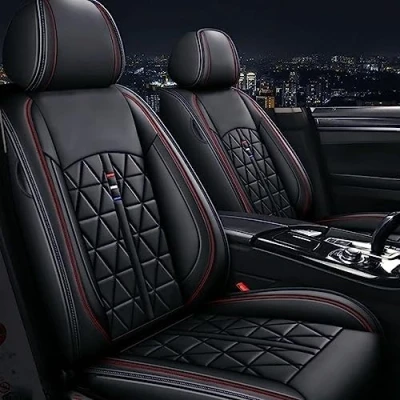 Image of 2 Pcs PU Leather Front Car Seat Covers For VW Amarok Beetle Bora CC Caddy Life EOS Fox Golf (2005 2014) plus SV Jetta Passat Polo Sharan T cross roc Taigo Tiguan Touran (For Amarok)