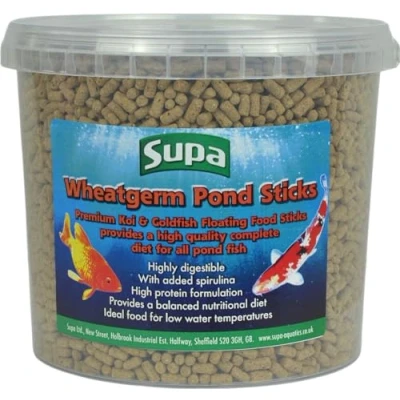 Image of Supa Wheatgerm Pond Fish Food Sticks 0.9Kg, Rich in Easily Digestible Wheatgerm, Suitable for Goldfish, Koi and all Coldwater Fish, Ideal Autumn, Winter &amp; Spring time.