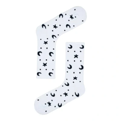 Image of Cute Star and Moon Socks/Fun Socks/Sports Socks/Socks/Unisex Socks/Christmas Gifts