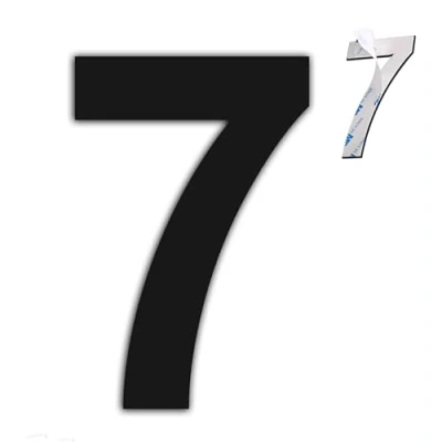 Image of nanlyiau 3in black self adhesive number mailbox numbers stainless steel house door made of solid SUS304 used for street hotel and number(pl 3in7)