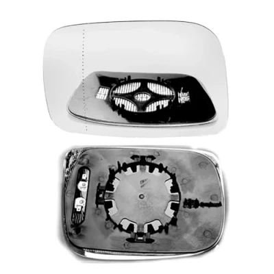 Image of Clip on Heated Base Wide angle Wing Mirror Glass fits Volvo XC60 2009 to 2017 Right Driver Side