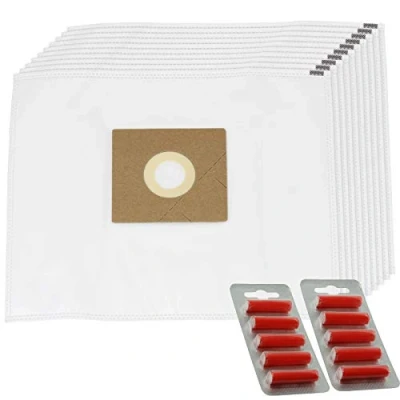 Image of SPARES2GO Dust Bags compatible with Amazon Basics 1.5L Vacuum Cleaner (Pack of 10 + Fresheners)
