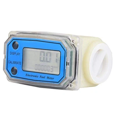 Image of Turbine Flow Meter, Mini Diesel Fuel Meter Digital Flowmeter 15 120L/min 1&quot; NPT