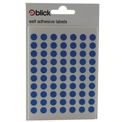 Image of Blick Labels, Blue, Self Adhesive Stickers, Coloured Dot, Circles, 8mm, 490 for Home, Office, Family, School, Holiday Calendar Organising, Planner, Rewards Chart, Colour Coding