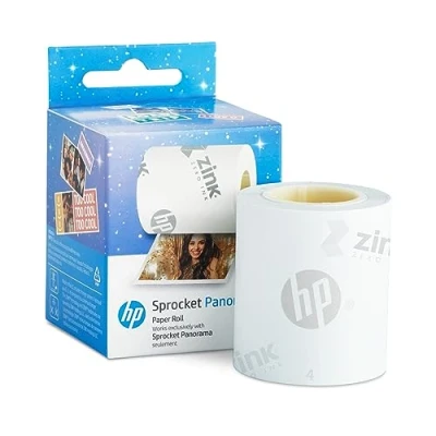 Image of HP Sprocket Panorama 16.4’ (5 Meter) Zink Paper Roll Zero Ink Sticky Backed, Smudge Proof Instant Photo Roll. Compatible with and Label Printer