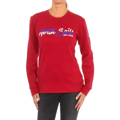 Image of North Sails Womens Long sleeved crew neck sweatshirt 9024250 women Dark Red Size Medium