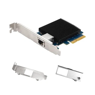 Image of Asustor AS T10G2, 10GBase T (RJ45) PCI E Network Adapter with 3 Metal Brackets (Bracket for AS67, Low Profile and Standard Bracket)