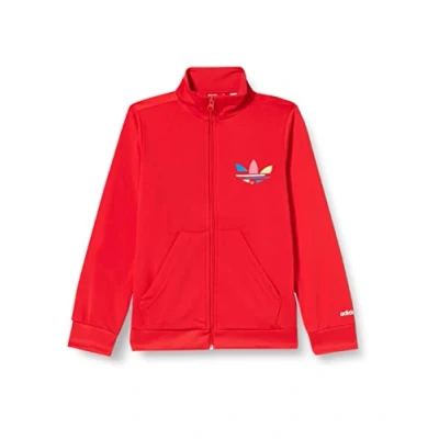 Image of Adidas Unisex Kid&#039;s Track TOP Sweatshirt, red, 7 8A