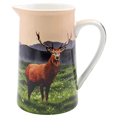 Image of Lesser &amp; Pavey British Designed jug for Kitchen and Home Lovely Printed Milk Water Juice Other Needs Perfect Office Kitchens Stag