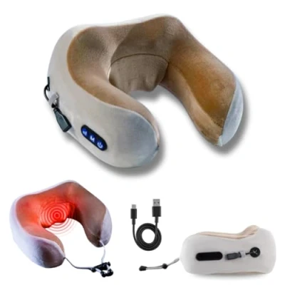 Image of Wellprime Miracle Neck Massager, 3 Modes, Vibration + Massage, Relaxes Muscles and Relieves Pain, Electric Massager