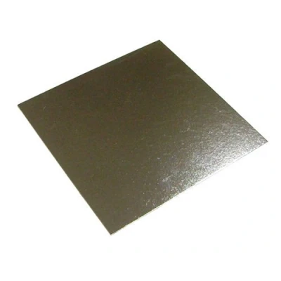 Image of 2 x 14&quot; Inch Square Silver Cake Board 3mm Thick