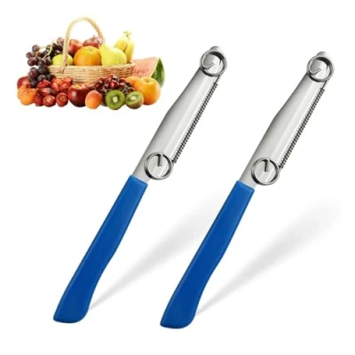 Image of Quick Cutting Knife,2 PCS Multifunctional Fruit Peeler Adjustable Spring Kitchen Knife Set and Vegetable Knives for Vegetables Dicing Peeling