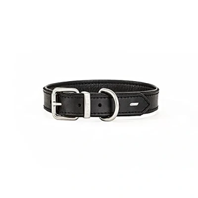 Image of Item Details: EzyDog Oxford Premium Adjustable Leather Dog Collar Medium Black