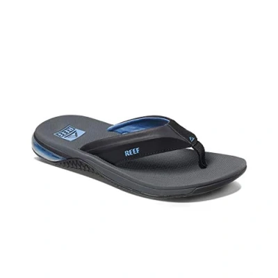 Image of Reef Men&#039;s Anchor Flip Flop, Grey Blue, 7 UK