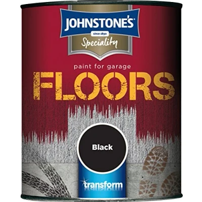 Image of Johnstone&#039;s 307940 Garage Floor Paint Black, 750ml