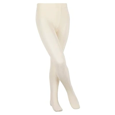 Image of FALKE Unisex Kids Romantic Dot K TI Sheer Patterned 1 Pair Tights, White (Off 2059), 12 .2.5