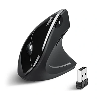 Image of Perixx PERIMICE 713 Wireless Ergonomic Vertical Mouse 1000/1500/2000 DPI Right Handed Recommended with RSI User