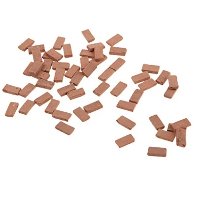 Image of Paowsietiviity Realistic 1/35 Miniature Red Brick Model for Sand Table Building 1.1X0.6 cm