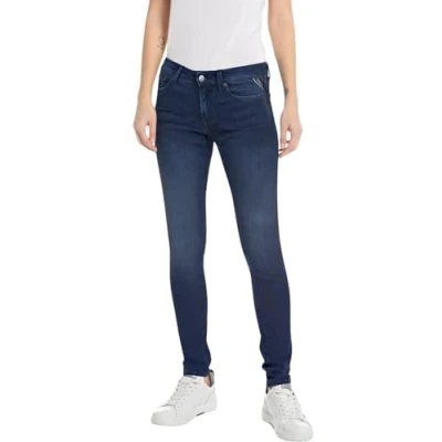 Image of Replay women&#039;s jeans with power stretch, Blue (Dark 007), 29W / 28L