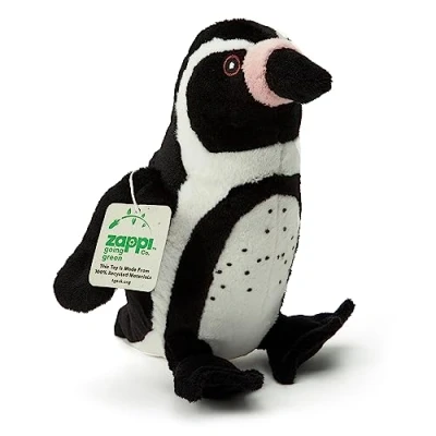 Image of Zappi Co Ultra Soft Humboldt Penguin Plush Toy (23cm Height) 100% Recycled, Eco Friendly, Newborn Gift, Realistic Lifelike