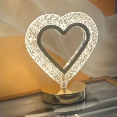 Image of UMMEI Crystal Diamond Table Lamp Dimmable 3 Colors LED Romantic Rechargeable Touch Small Bedside Nightstand for Bedroom Bar Restaurant,Gold