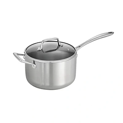 Image of Tramontina Covered Sauce Pan Tri Ply Clad (4 Qt) 80116/036DS