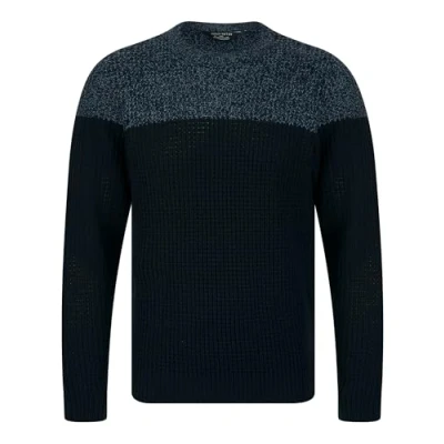 Image of Kensington Eastside Men&#039;s &#039;Eden&#039; Colour Block Knitted Crew Neck Jumper